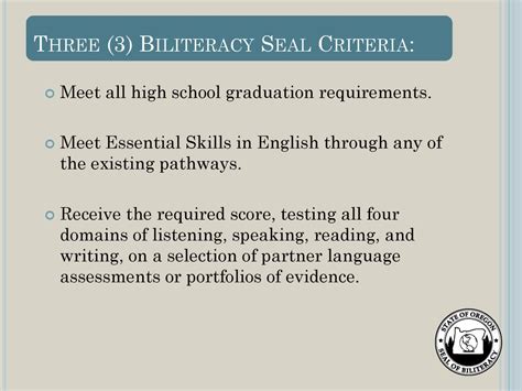 state seal of biliteracy test|requirements for seal of biliteracy.